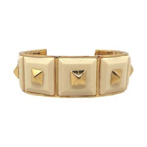 Trina Turk Gold Ivory Pyramid Top Cuff Bracelet
